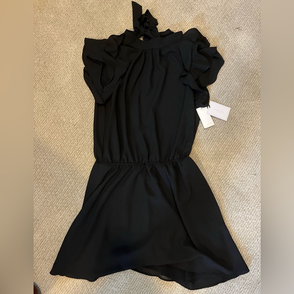 1.STATE Stretch Knit Flutter Sleeve Smocked Neck Dress